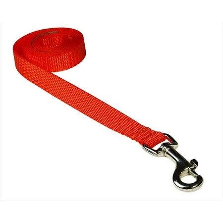 Fly Free Zone 4 ft. Nylon Webbing Dog Leash; Neon Orange - Extra Small FL511912